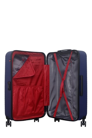 Maleta grande (L) Spiez - 75 cm  - Blanco, negro, rojo y azul
