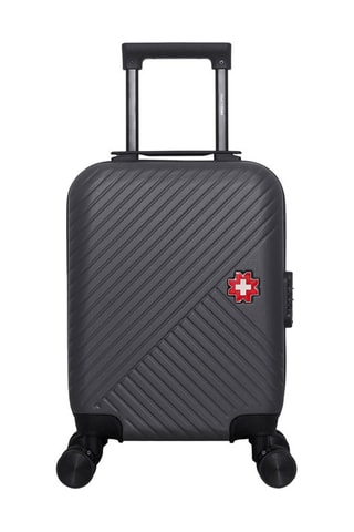 Maleta de cabina low cost (XS) Spiez - 46 cm  - Negro, rojo y plateado