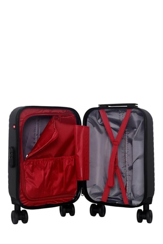 Maleta de cabina low cost (XS) Spiez - 46 cm  - Negro, rojo y plateado