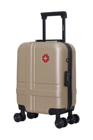 Maleta de cabina low cost (XS) Uster - 46 cm  - Negro, beige, rojo y plateado