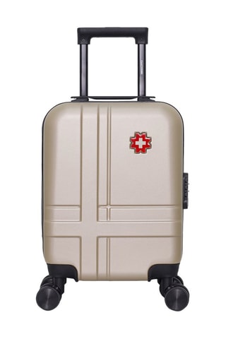 Maleta de cabina low cost (XS) Uster - 46 cm  - Negro, beige, rojo y plateado