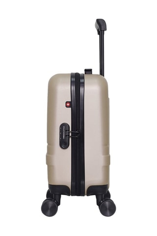 Maleta de cabina low cost (XS) Uster - 46 cm  - Negro, beige, rojo y plateado