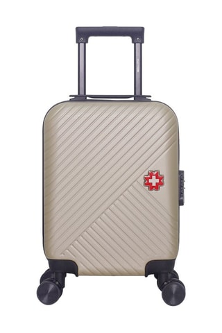 Maleta de cabina low cost (XS) Spiez - 46 cm  - Negro, beige, rojo y plateado