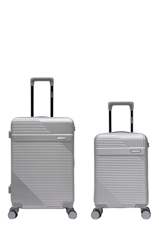 Maleta de cabina low cost y maleta mediana Wohlen (XS/M) - 52/66,5 cm - Gris