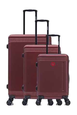 Juego de 3 maletas Gstaad (S/M/L) - 55/65/75 cm - Burdeos