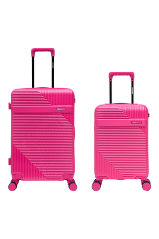 Maleta de cabina low cost y maleta mediana Wohlen (XS/M) - 52/66,5 cm - Rosa