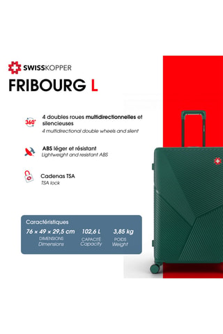 Maleta grande Fribourg (L) - 76 cm - Naranja oscuro
