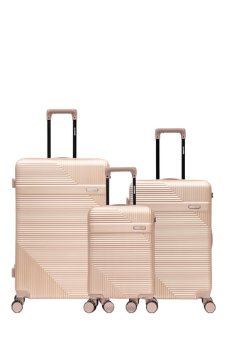 Juego de 3 maletas Wohlen (XS/M/L) - 52/66,5/75,5 cm - Beige