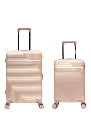 Maleta de cabina low cost y maleta mediana Wohlen (XS/M) - 52/66,5 cm - Beige