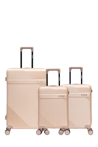 Juego de 3 maletas Wohlen (XS/S/L) - 52/56/75,5 cm - Beige