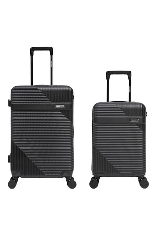 Maleta de cabina low cost y maleta mediana Wohlen (XS/M) - 52/66,5 cm - Negro