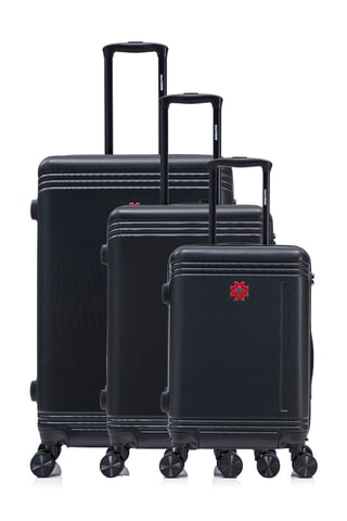 Juego de 3 maletas Gstaad (S/M/L) - 55/65/75 cm - Negro
