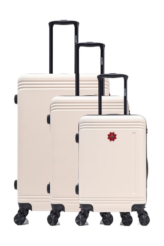 Juego de 3 maletas Gstaad (S/M/L) - 55/65/75 cm - Beige