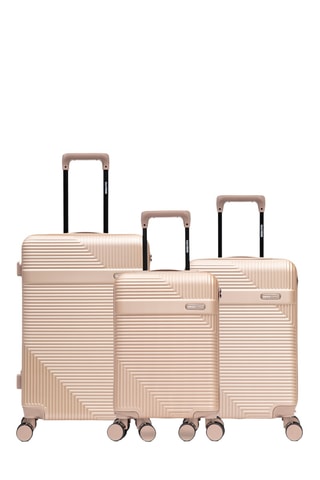 Juego de 3 maletas Wohlen (XS/S/M) - 52/56/66,5 cm - Beige