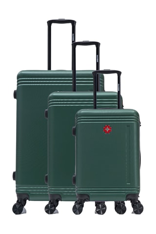 Juego de 3 maletas Gstaad (S/M/L) - 55/65/75 cm - Verde