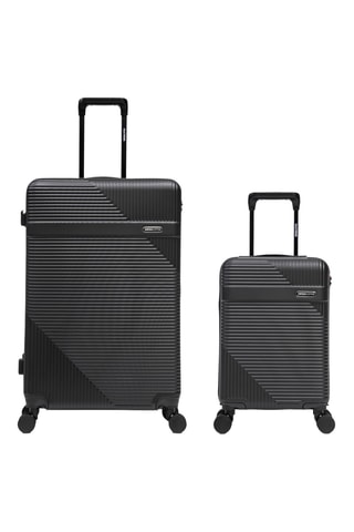 Maleta de cabina low cost y maleta grande Wohlen (XS/L) - 52/75,5 cm - Negro