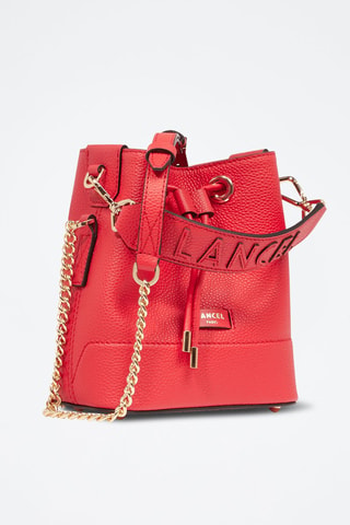 Sac seau en cuir Ninon - Rouge