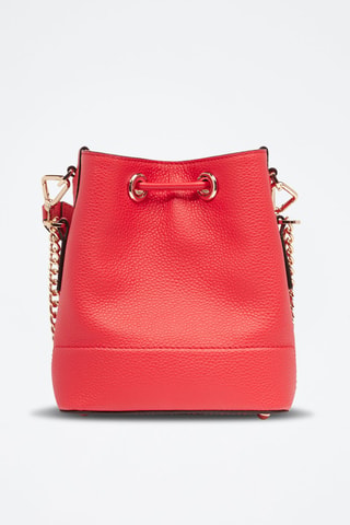 Sac seau en cuir Ninon - Rouge