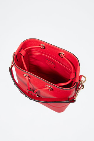 Sac seau en cuir Ninon - Rouge