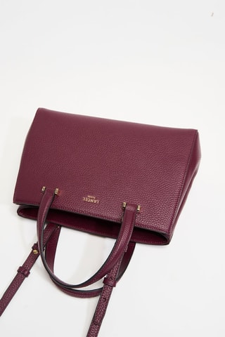 Leren Handtas Lettrines - Bordeauxrood