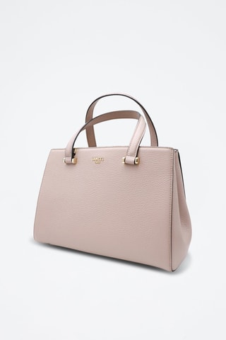 Leren Handtas Lettrines - Beige