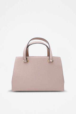 Leren Handtas Lettrines - Beige
