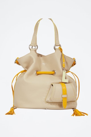 Leren Buideltas Premier Flirt M - Lichtbeige