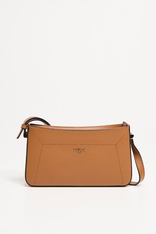 Leren Clutch Lettrines - Camel