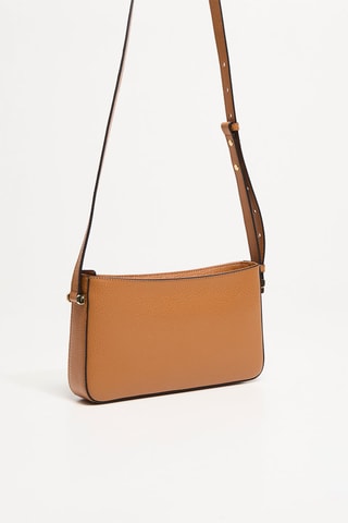 Leren Clutch Lettrines - Camel