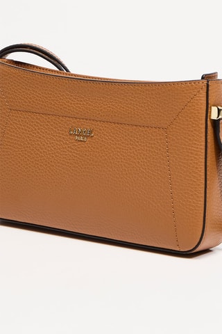Leren Clutch Lettrines - Camel