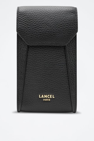 Leren Clutch Lettrines - Zwart