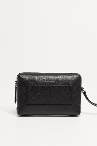 Leren Clutch Graphic - Zwart