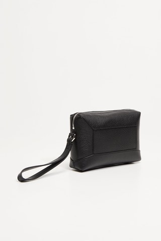 Leren Clutch Graphic - Zwart