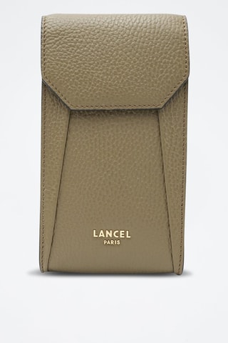 Leren Clutch Lettrines - Kaki
