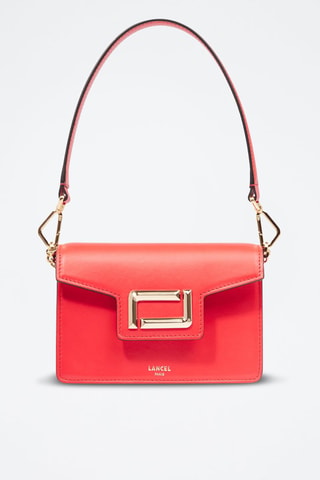 Mala de ombro em couro Angele de Lancel - Vermelho e dourado