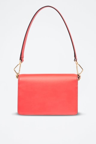 Mala de ombro em couro Angele de Lancel - Vermelho e dourado