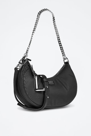 Trendy Handtas Re-nee - Zwart en Zilverkleurig