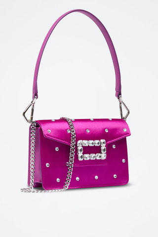 Leren Trendy Handtas Angele Mini - Fuchsia