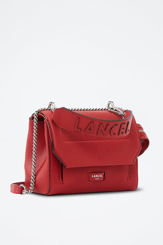 Sac bandoulière en cuir Ninon S - Rouge