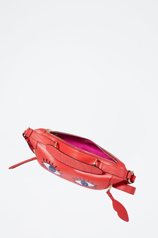 Leren Schoudertas Origami - Rood