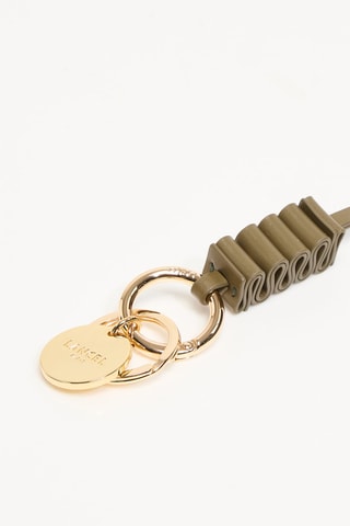 Leren Sleutelhanger Origami - Kaki