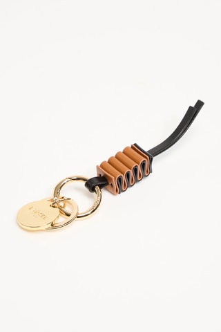 Leren Sleutelhanger Origami - Camel en Zwart