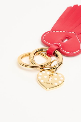 Leren Sleutelhanger Fringes - Rood