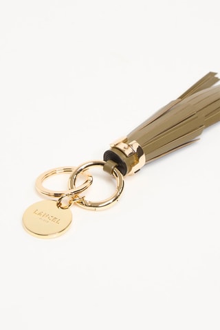 Leren Sleutelhanger Tassel - Kaki