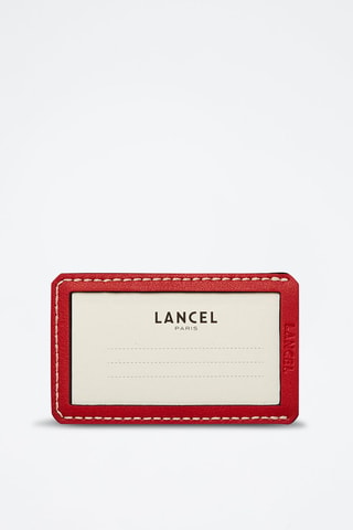 Leren Bagagelabel Explorer - Rood