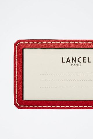 Leren Bagagelabel Explorer - Rood