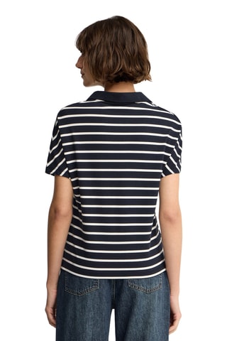 Polo regular - Bleu marine et écru