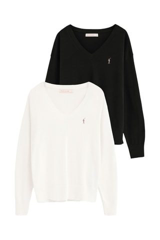 2 pulls - Blanc et noir