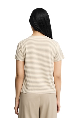 T-shirt regular - Écru et marron clair
