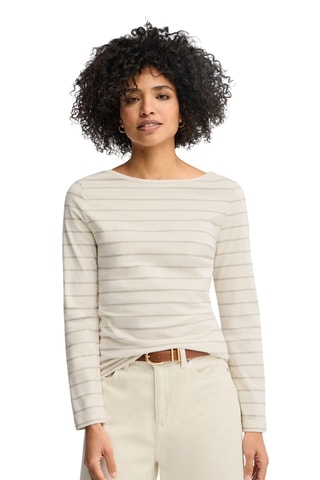T-shirt slim - Beige et marron